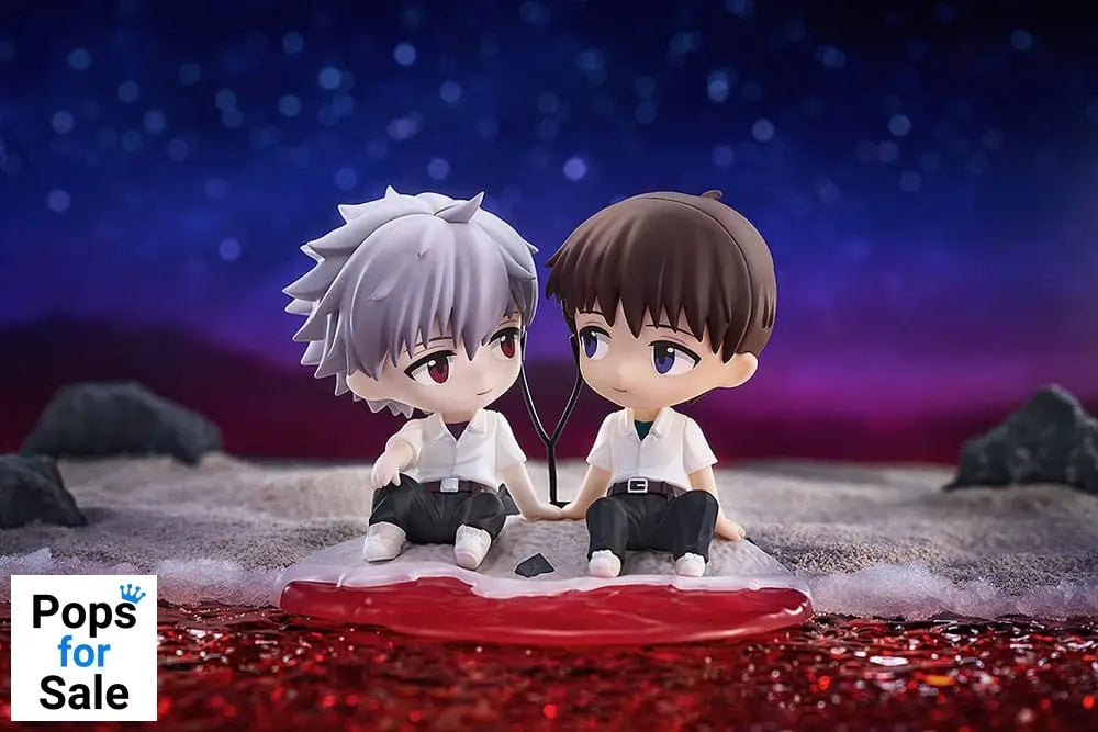 Rebuild of Evangelion Chibi Figure Shinji Ikari & Kaworu Nagisa 8 cm