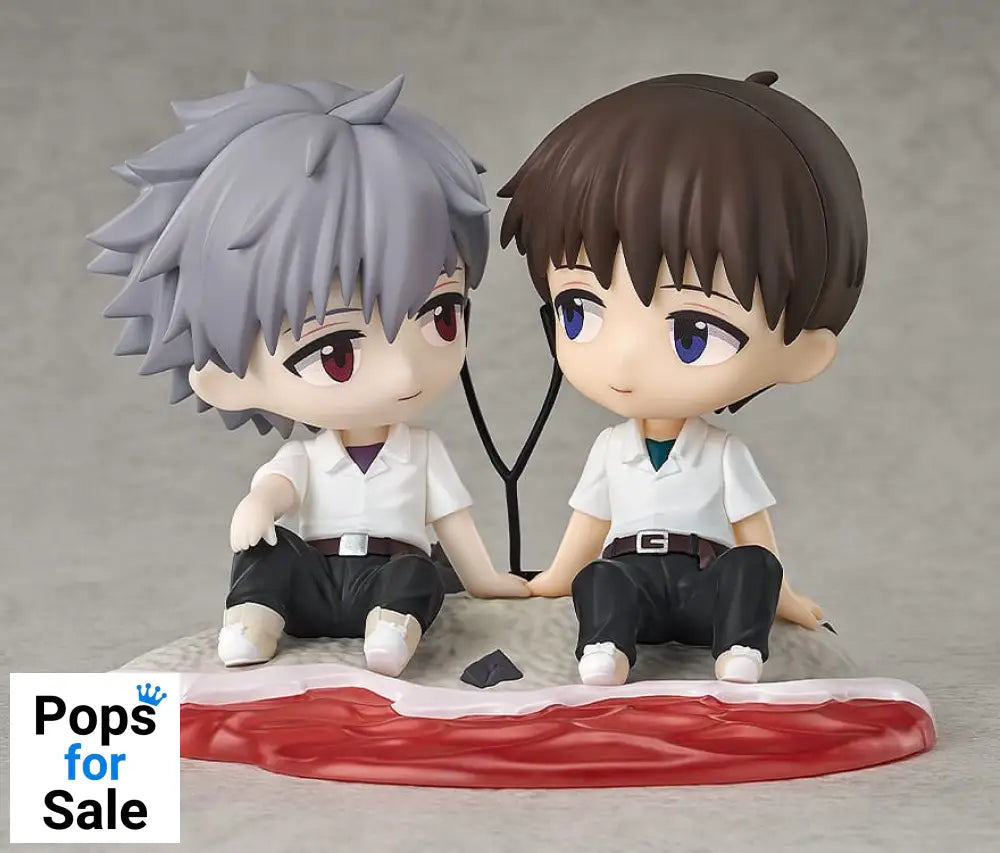 Rebuild of Evangelion Chibi Figure Shinji Ikari & Kaworu Nagisa 8 cm