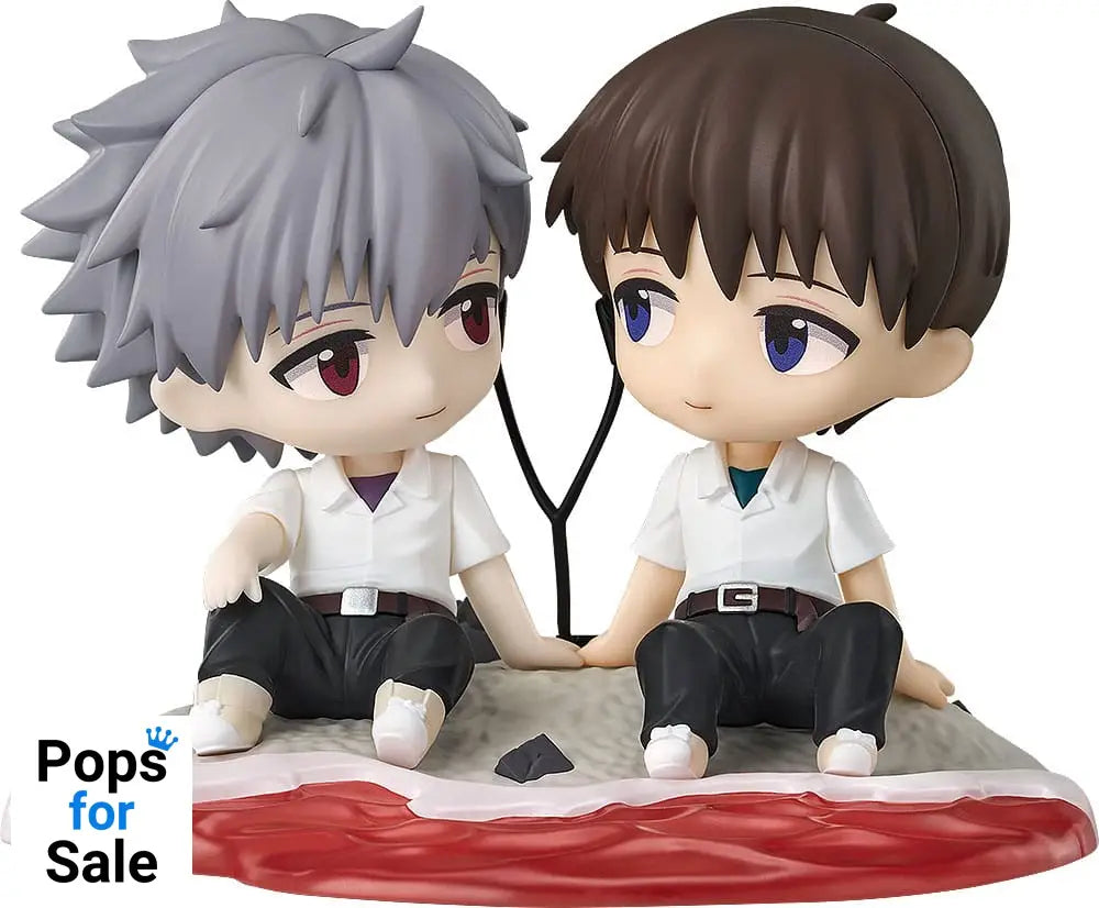 Rebuild of Evangelion Chibi Figure Shinji Ikari & Kaworu Nagisa 8 cm Mini-figures