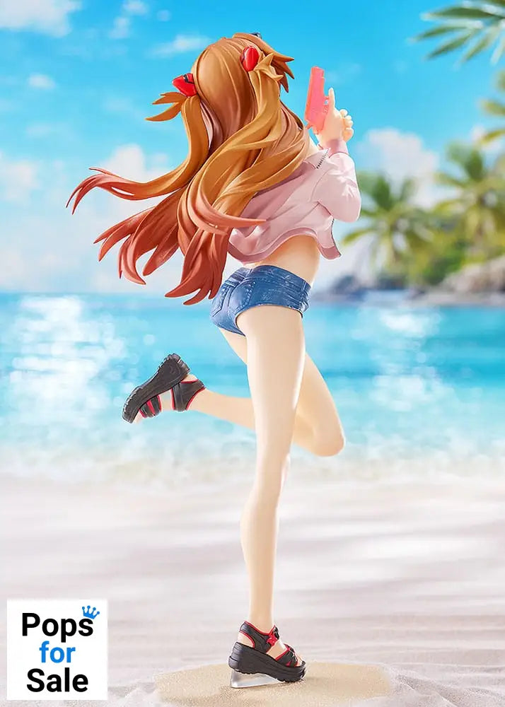 Rebuild of Evangelion Pop Up Parade L PVC Statue Beach Queens: Asuka Shikinami Langley 22 cm Statues