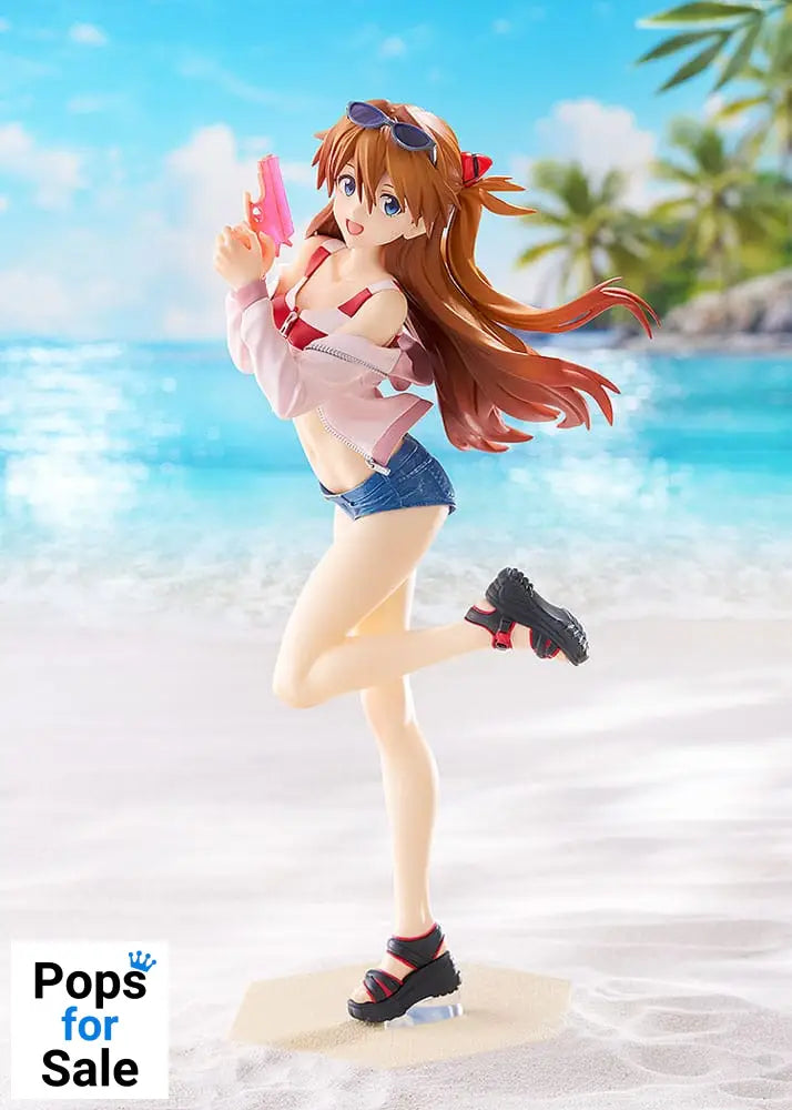 Rebuild of Evangelion Pop Up Parade L PVC Statue Beach Queens: Asuka Shikinami Langley 22 cm