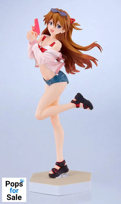 Rebuild of Evangelion Pop Up Parade L PVC Statue Beach Queens: Asuka Shikinami Langley 22 cm