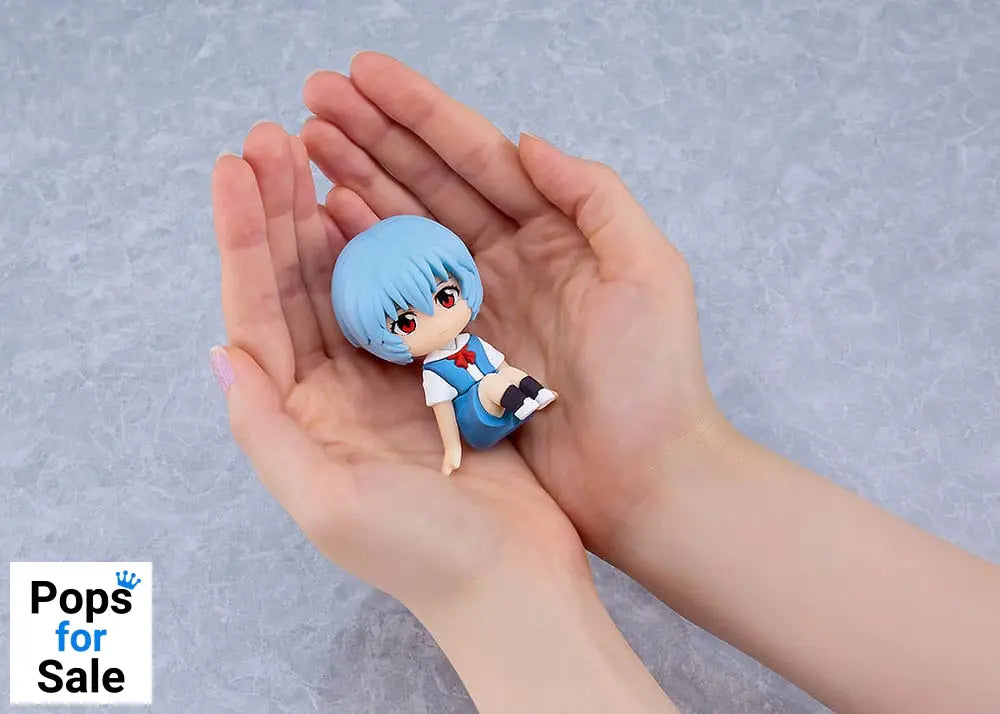 Rebuild of Evangelion Rubber Mascot Nendroid Plus Mini Figure Rei Ayanami 8 cm