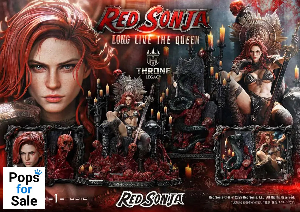 Red Sonja Throne Legacy Collection Statue Statue 1/3 Red Sonja: Long Live the Queen 77 cm