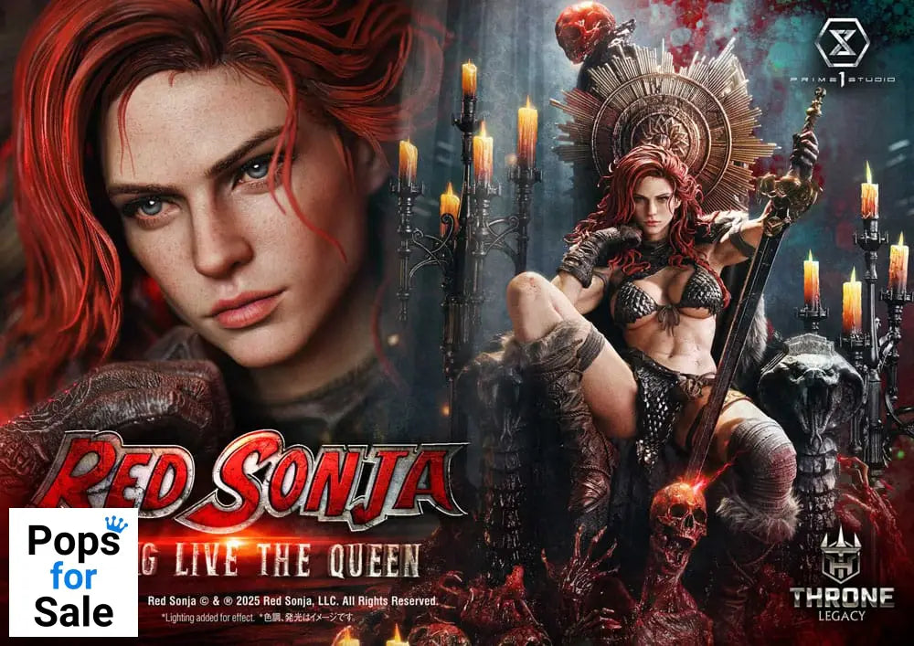 Red Sonja Throne Legacy Collection Statue Statue 1/3 Red Sonja: Long Live the Queen Bonus Version 77 cm