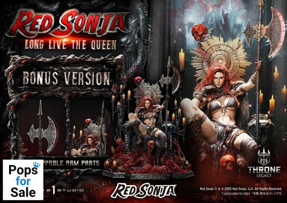 Red Sonja Throne Legacy Collection Statue Statue 1/3 Red Sonja: Long Live the Queen Bonus Version 77 cm