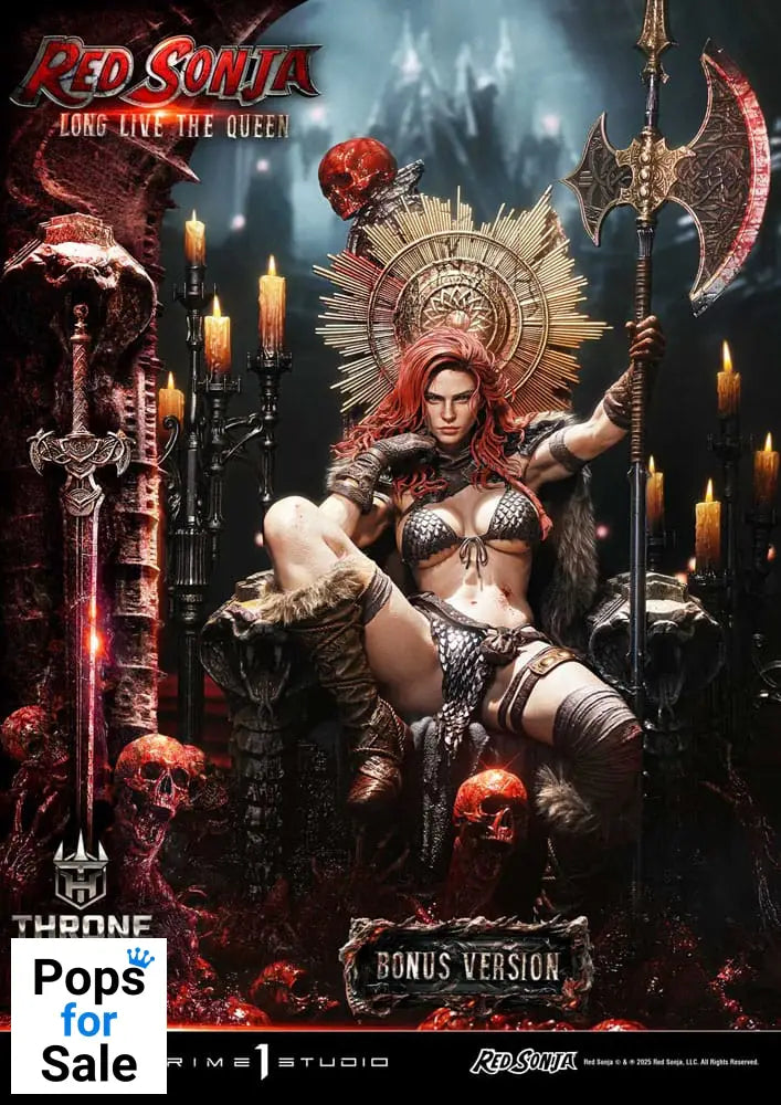 Red Sonja Throne Legacy Collection Statue Statue 1/3 Red Sonja: Long Live the Queen Bonus Version 77 cm
