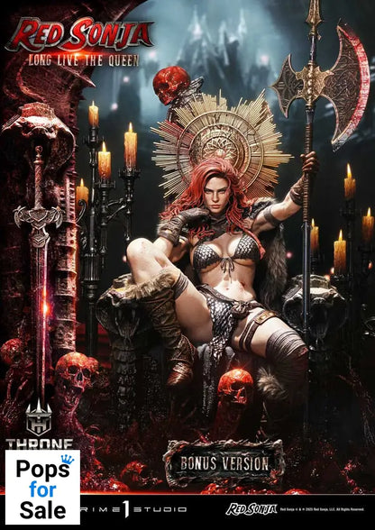 Red Sonja Throne Legacy Collection Statue Statue 1/3 Red Sonja: Long Live the Queen Bonus Version 77 cm