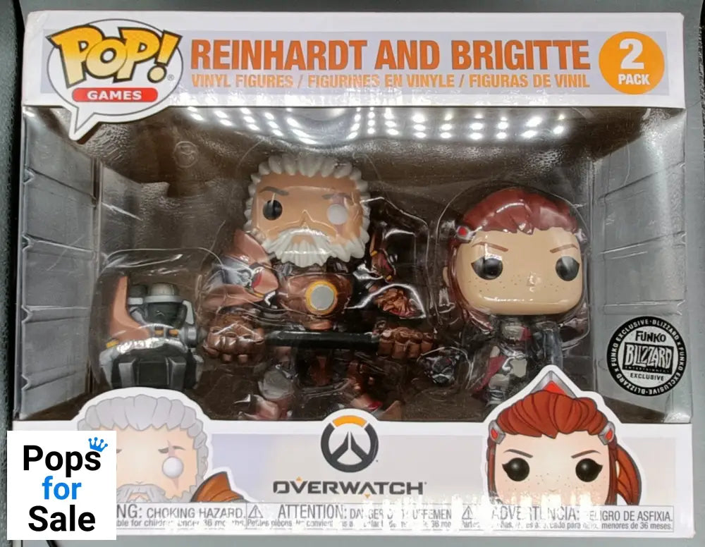 Reinhardt and Brigitte - Overwatch - Box Damaged Funko POP