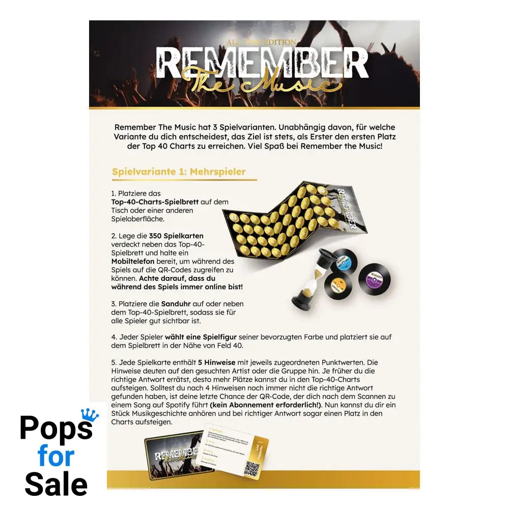 Remember The Music Board Game *German Version*