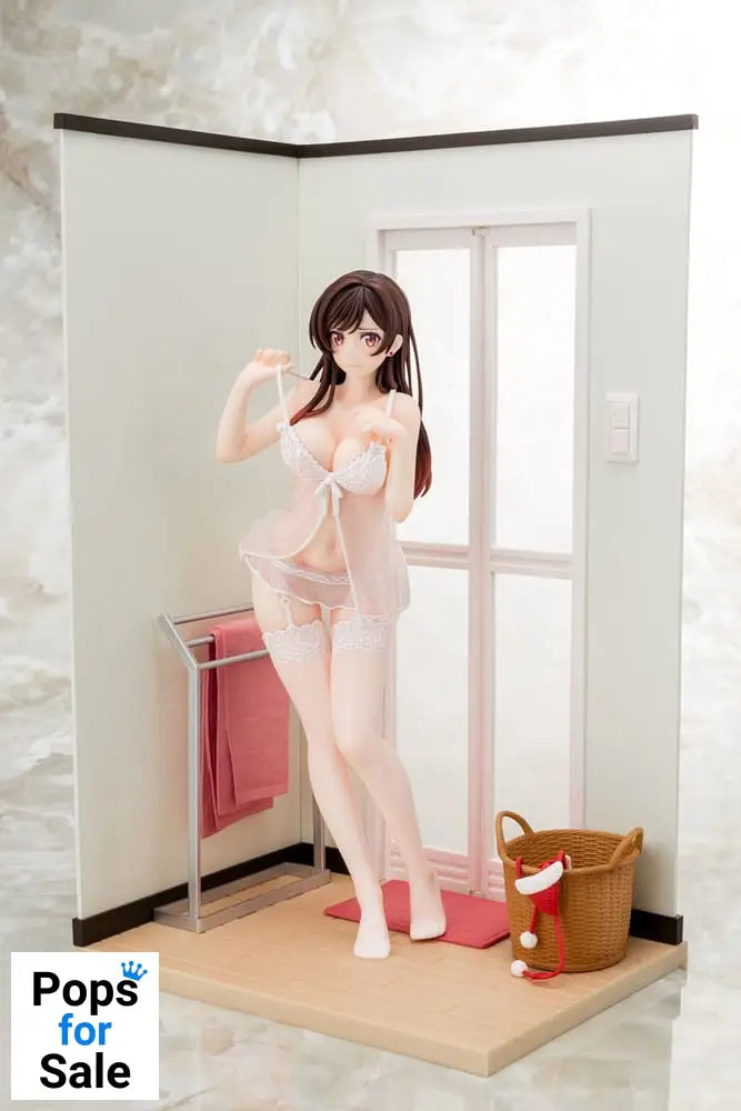 Rent-A-Girlfriend PVC Statue 1/6 Chizuru Mizuhara See-through lingerie figure angel white Ver. 23 cm