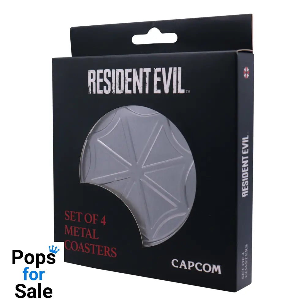 Resident Evil Set of 4 Embossed Metal Coasters Coasters