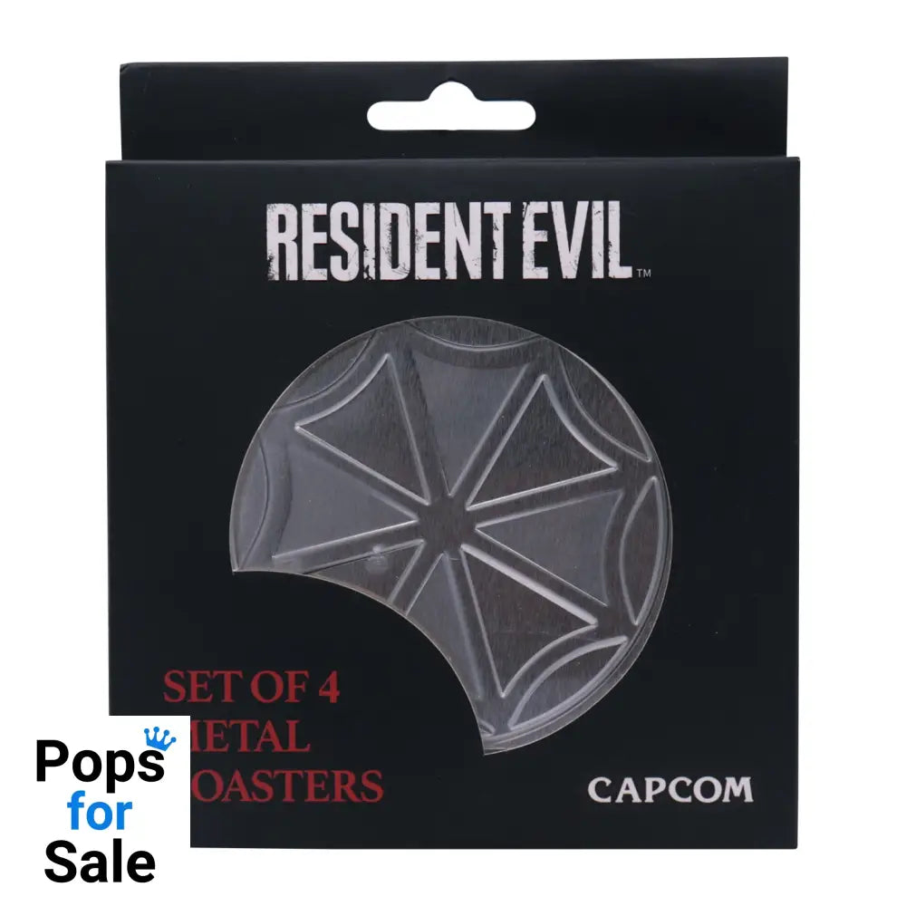 Resident Evil Set of 4 Embossed Metal Coasters Coasters