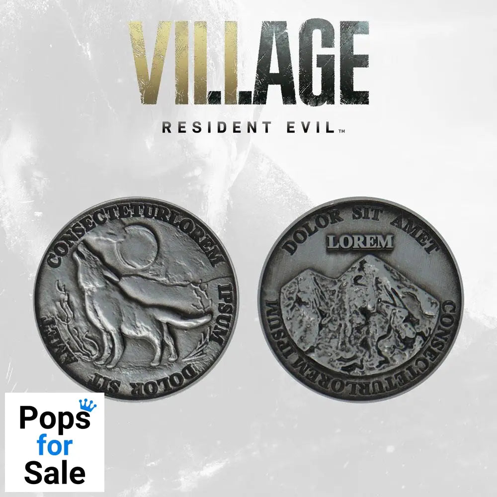 Resident Evil VIII Collectable Coin Currency Limited Edition Coins