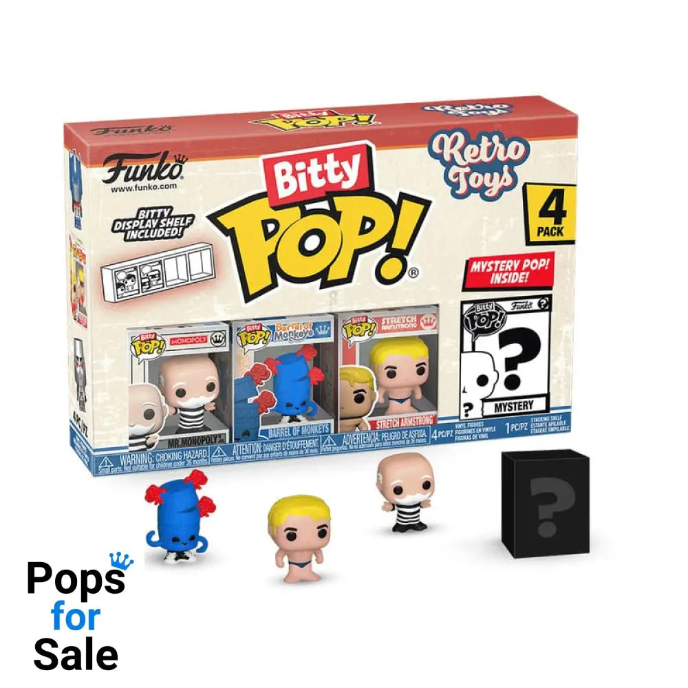Retro Toys Bitty POP! Vinyl Figure 4-Pack Mr. Monopoly 2,5 cm Mini-figures