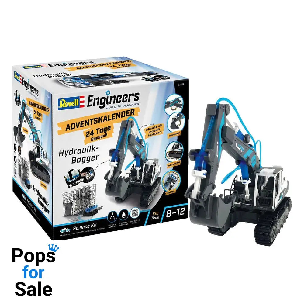 Revell Engineers Advent Calendar Hydraulic excavator model kit