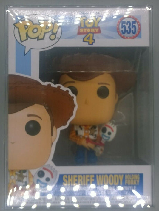 #535 Sheriff Woody (Holding Forky) - Disney Toy Story 4 Funko POP