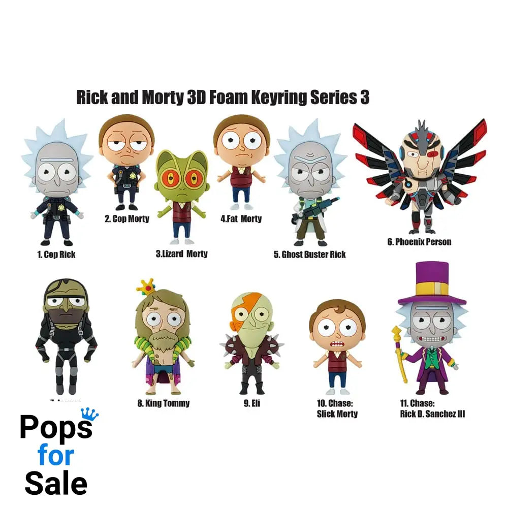 Rick and Morty PVC Bag Clips Series 3 Display (24) Keyrings