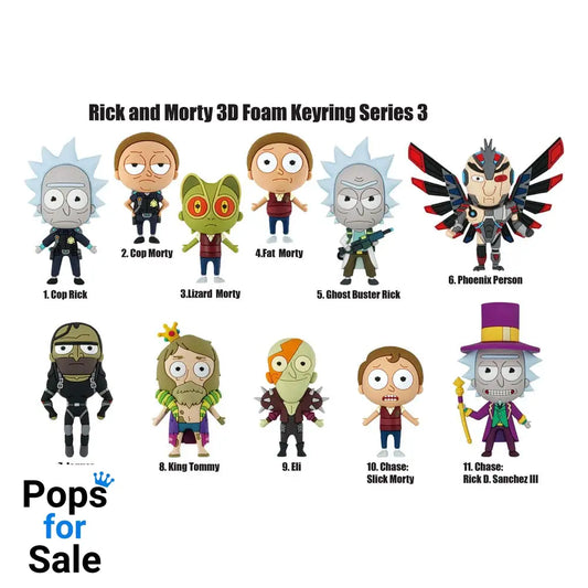 Rick and Morty PVC Bag Clips Series 3 Display (24) Keyrings