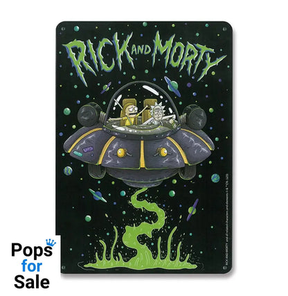 Rick & Morty Tin Sign Spaceship 15 x 21 cm