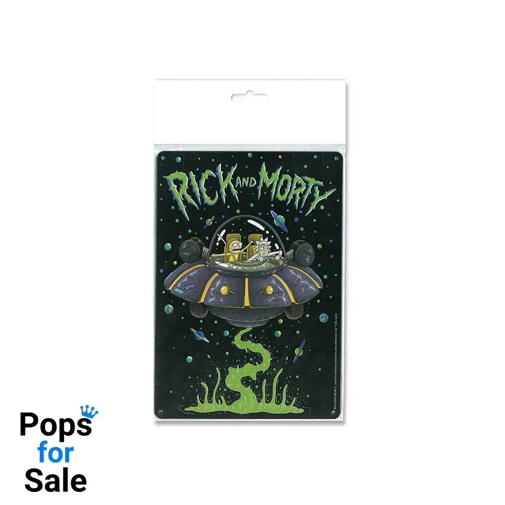 Rick & Morty Tin Sign Spaceship 15 x 21 cm