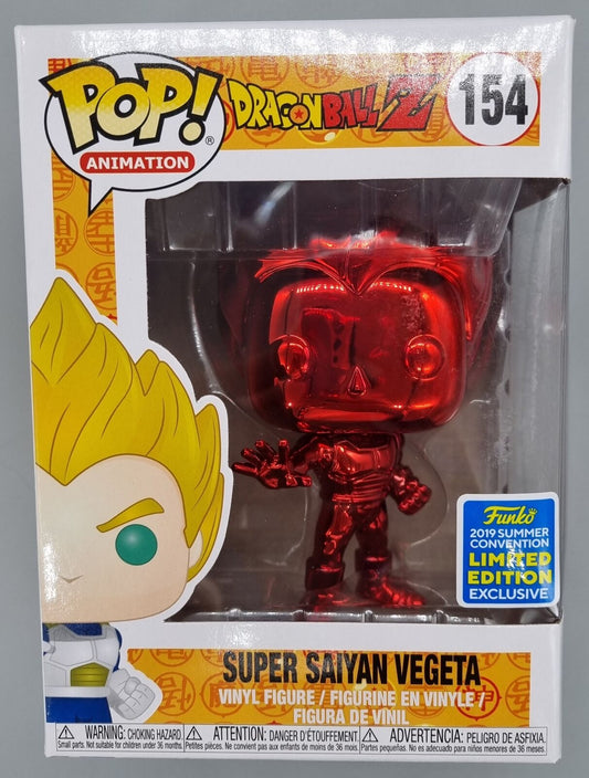 154 Super Saiyan Vegeta (Red) Chrome Dragon Ball Z 2019 Con Funko POP