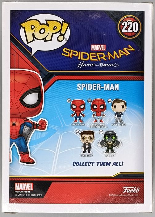 #220 SpiderMan Wingsuit Homecoming Marvel Collectors Box Damaged Funko POP