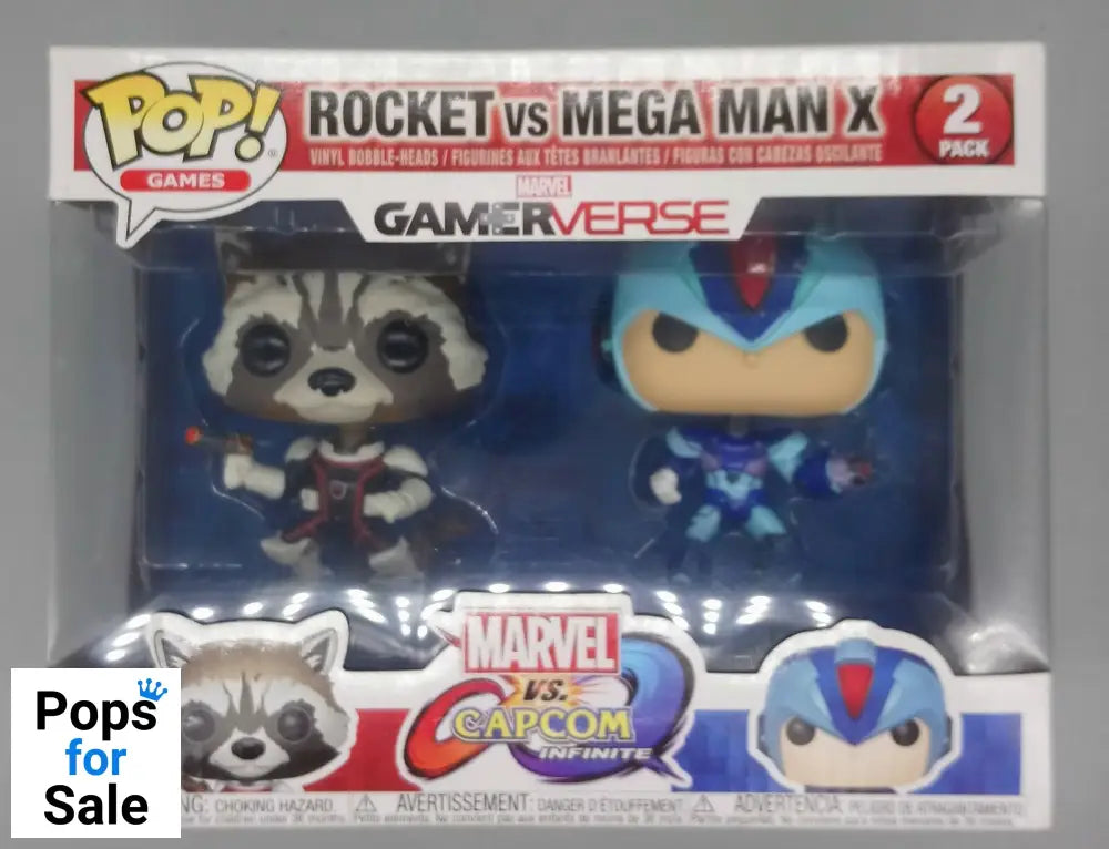 Rocket vs Mega Man X - Capcom vs. Marvel Funko POP