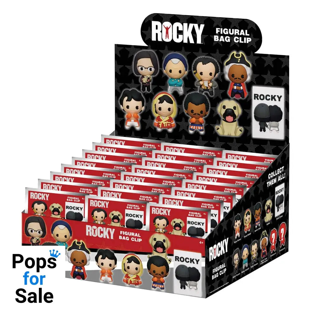 Rocky 3D PVC Bag Clips Series 1 Display (24)