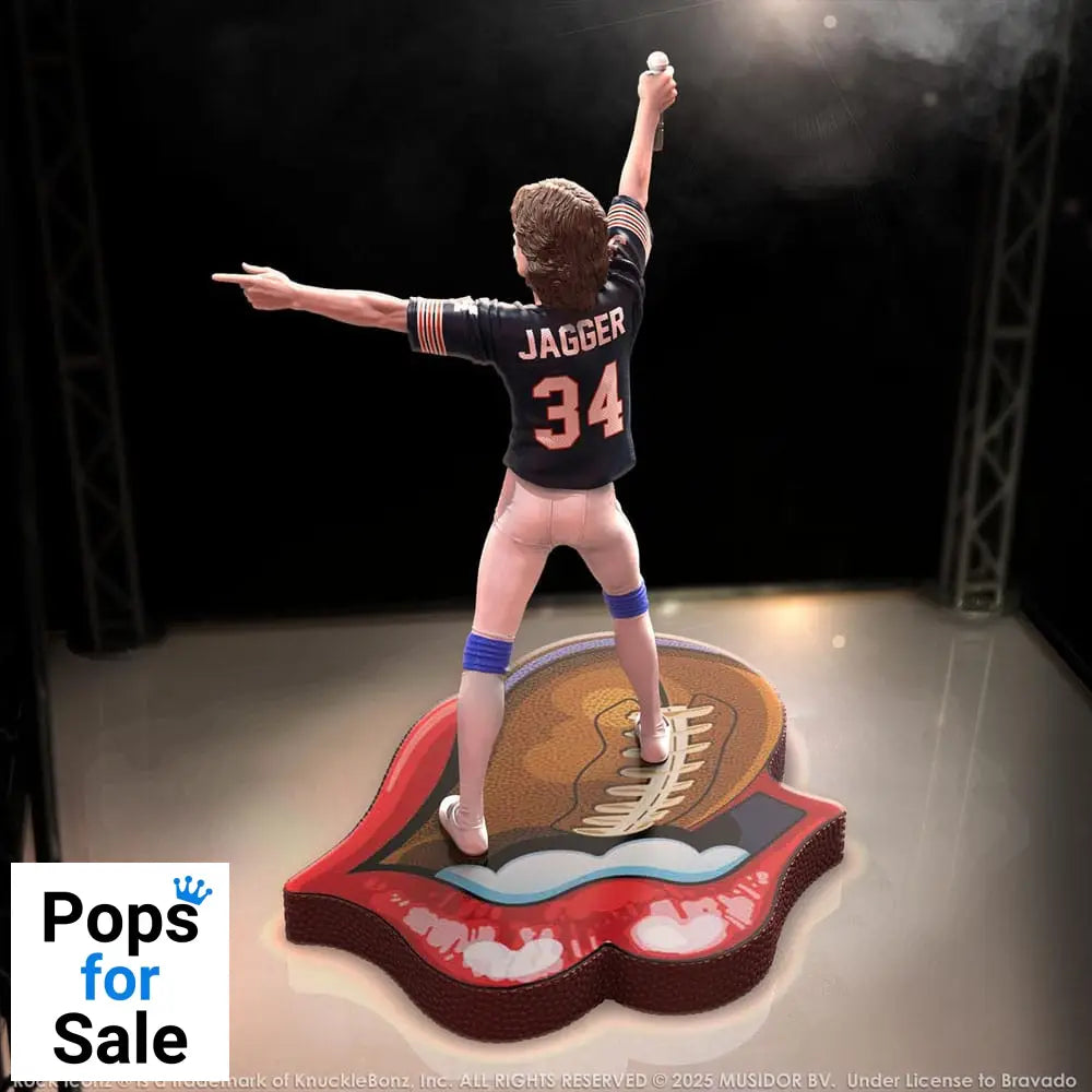 Rolling Stones Rock Iconz Statue Mick Jagger US Tour 1981 (Black Jersey) 22 cm