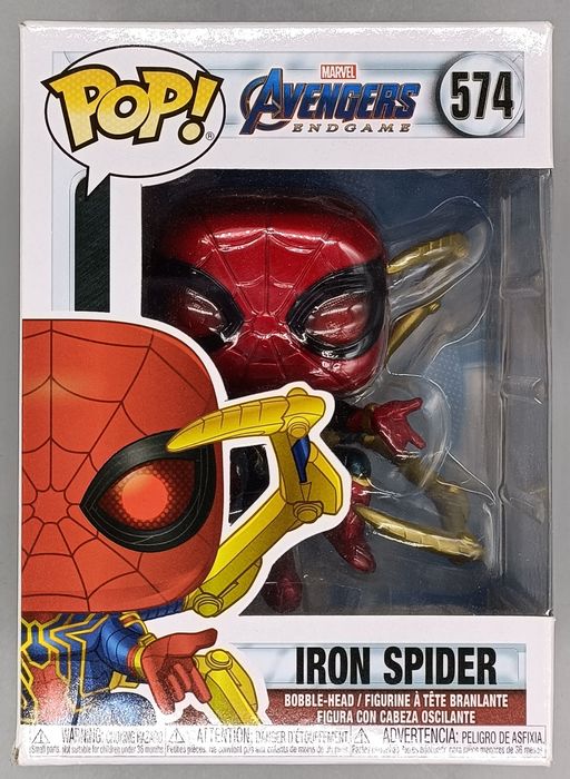 #574 Iron Spider (w/ Gauntlet) Marvel Avengers Endgam Box Damaged Funko POP
