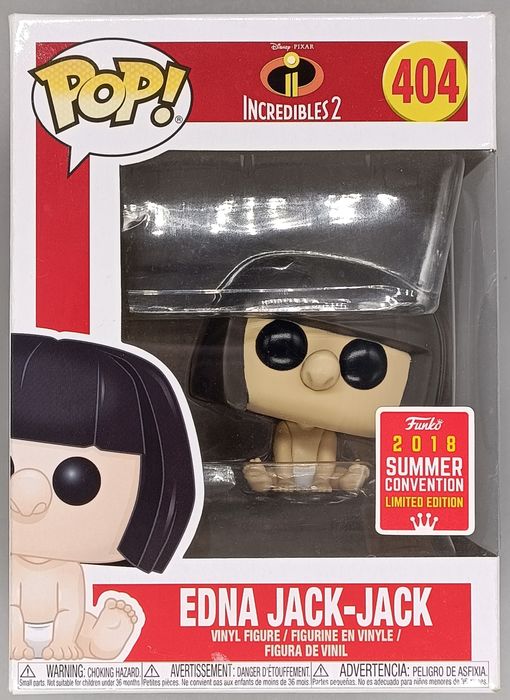 404 Edna Jack-Jack - Disney Incredibles 2 - 2018 Con Funko POP - Box Damaged