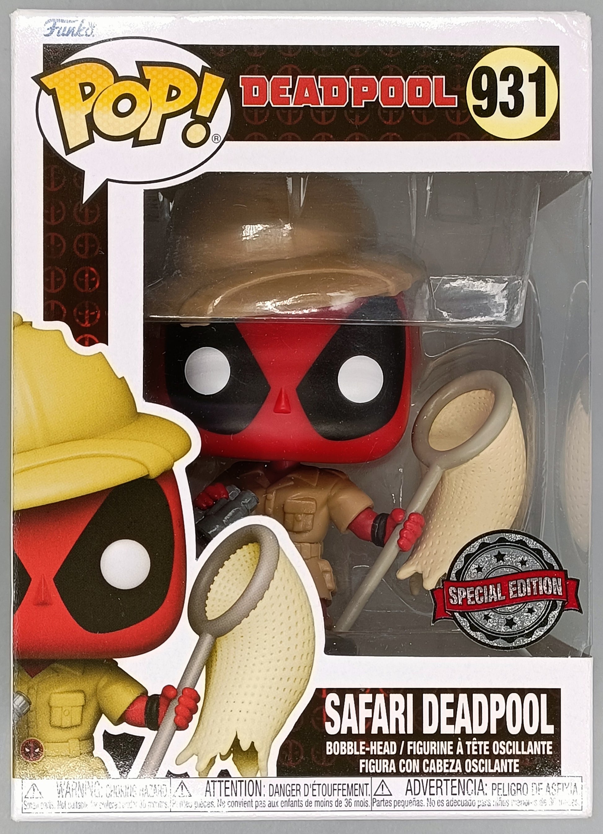 #931 Safari Deadpool - Marvel - Box Damaged Funko POP