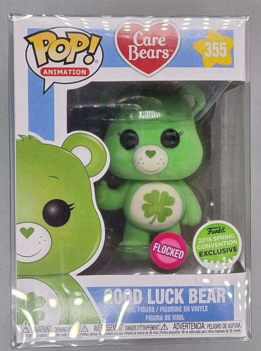 355 Good Luck Bear - Flocked - Care Bears - 2018 Con Funko POP
