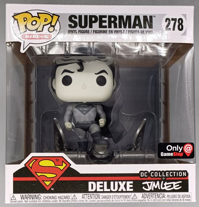 #278 Superman - Deluxe B&W - DC Superman Funko POP