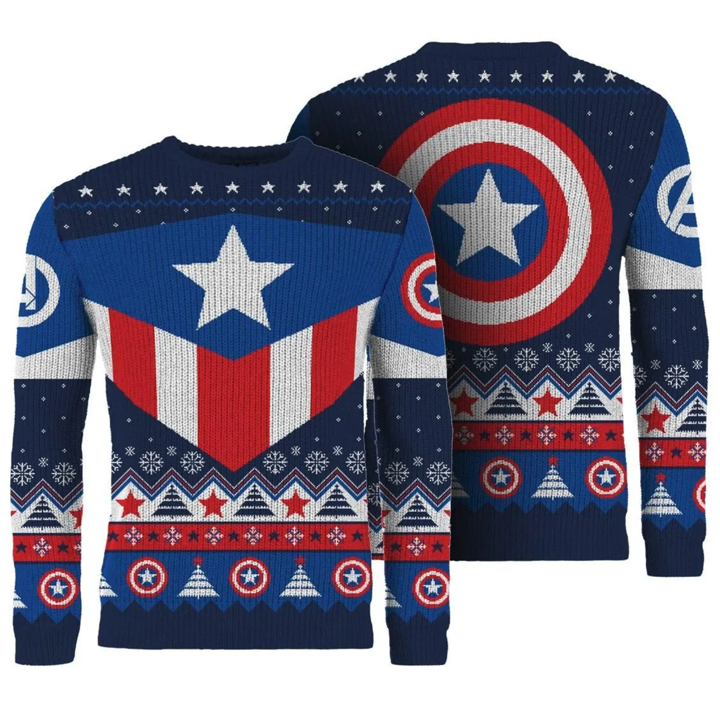 Captain America Christmas Jumper (Size S)