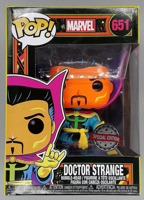 #651 Doctor Strange (Blacklight) Marvel - Box damaged Funko POP