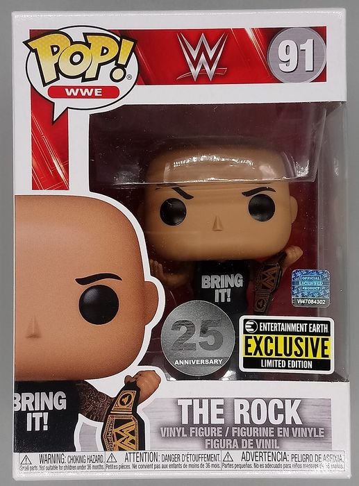 #91 The Rock (w/ Belt) - WWE Funko POP