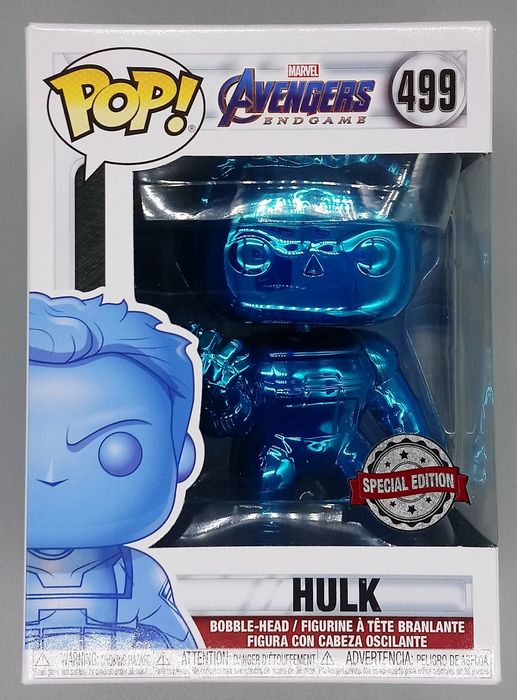 #499 Hulk (w/ Gauntlet- Blue) Chrome - Marvel Avengers Endgame Funko POP