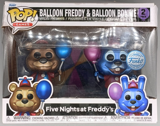 [2 Pack] Balloon Freddy & Balloon Bonnie Metallic - Five Nights at Freddy’s - FNAF - Funko POP - Box Damaged