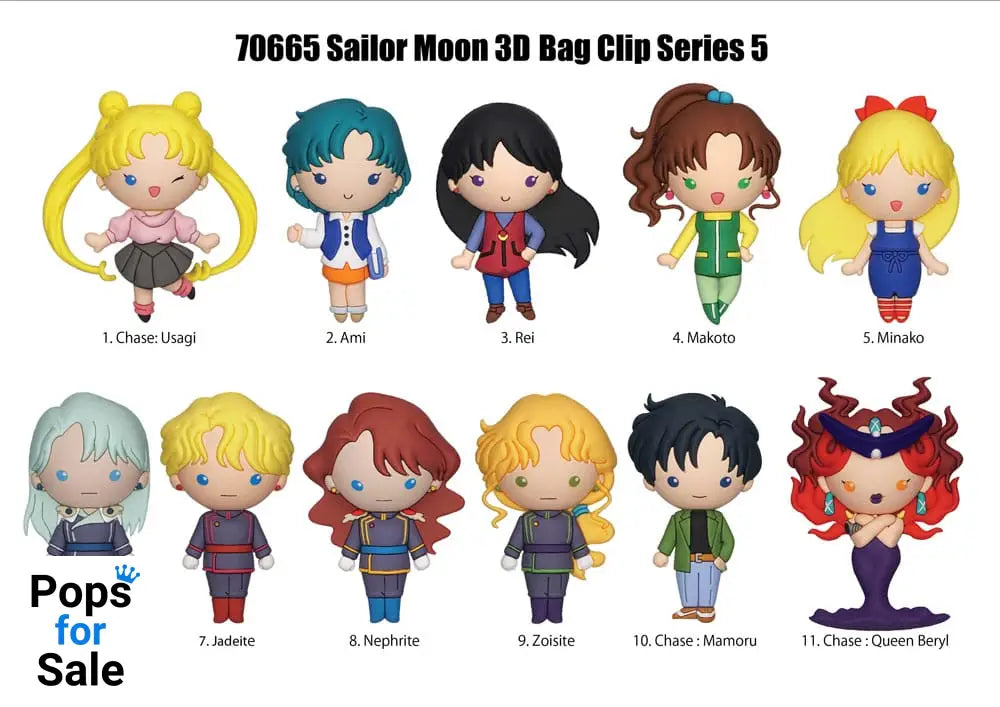 Sailor Moon 3D PVC Bag Clips Series 5 Display (24)