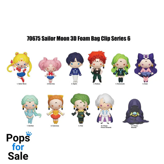 Sailor Moon 3D PVC Bag Clips Series 6 Display (24) Keyrings