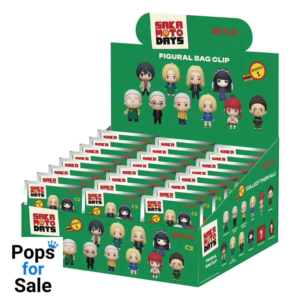 Sakamoto Days 3D PVC Bag Clips Series 1 Display (24) Keyrings