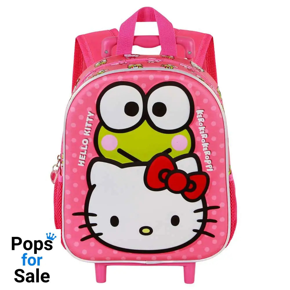 Sanrio 3D Backpack with Wheels Hello Kitty Funny Pink Small