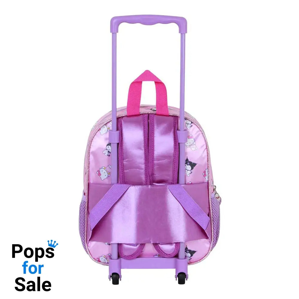 Sanrio 3D Backpack with Wheels Hello Kitty Playful Pink Small