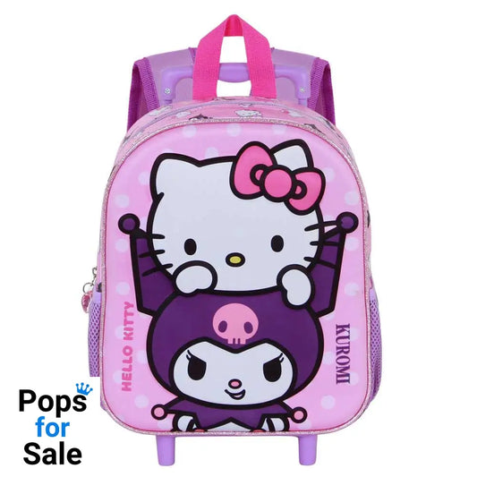Sanrio 3D Backpack with Wheels Hello Kitty Playful Pink Small