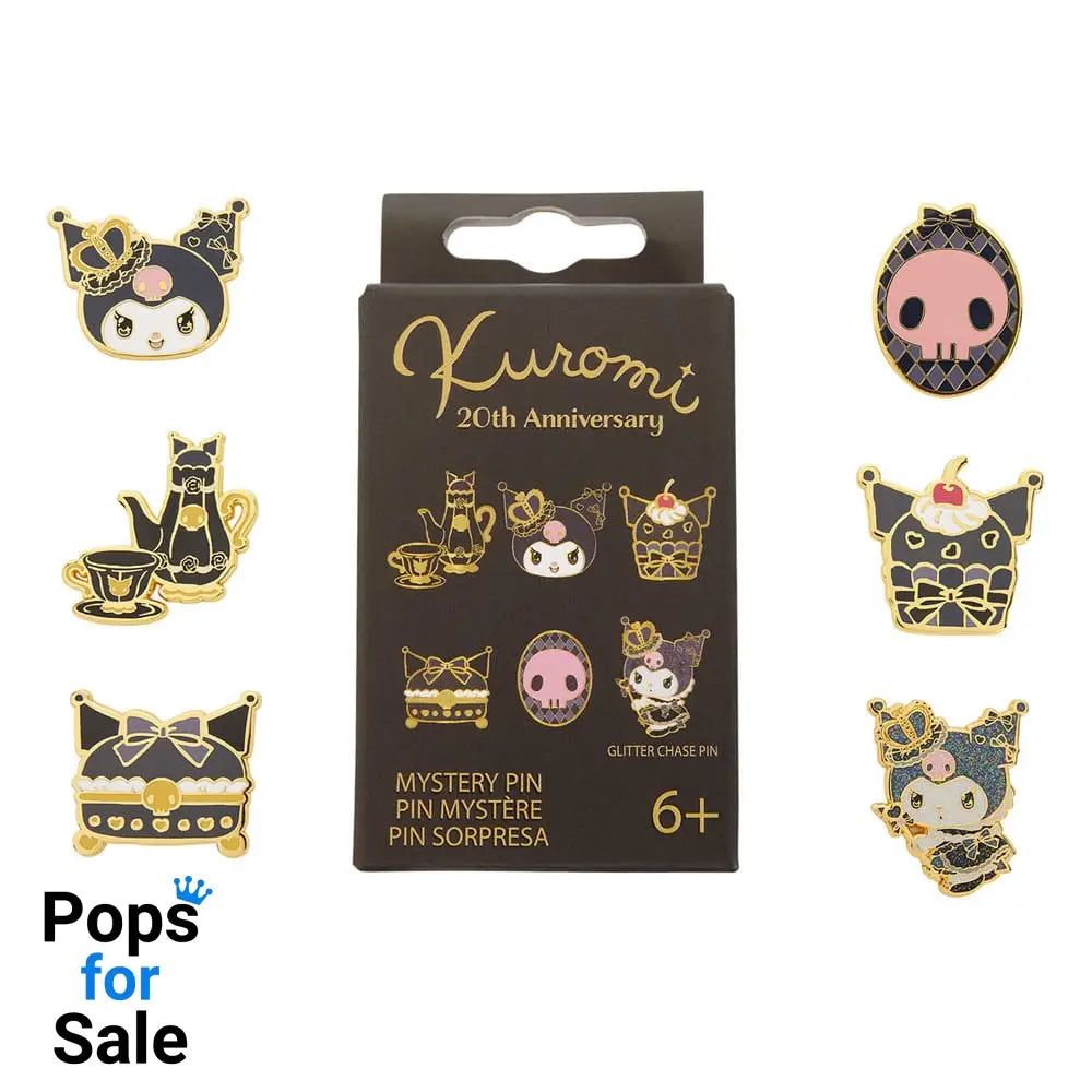 Sanrio by Loungefly Enamel Pins Blind Box 20th Anniversary Kuromi Assortment (12) Pins & Brooches,Blind Boxes