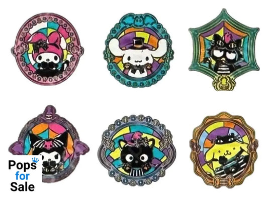 Sanrio by Loungefly Enamel Pins Blind Box Hello Kitty and Friends Halloween Stained Glass Display (12)