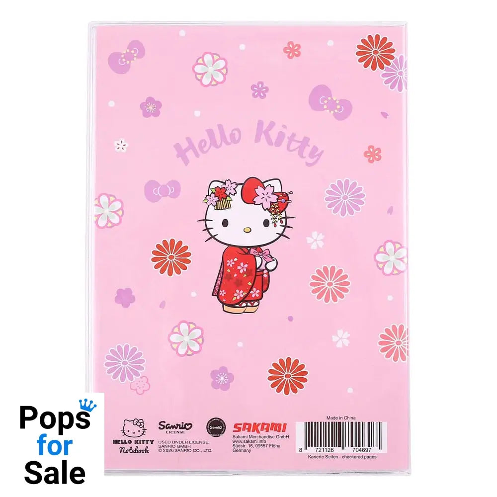 Sanrio Notebook Hello Kitty Kimono Holographic Checkered