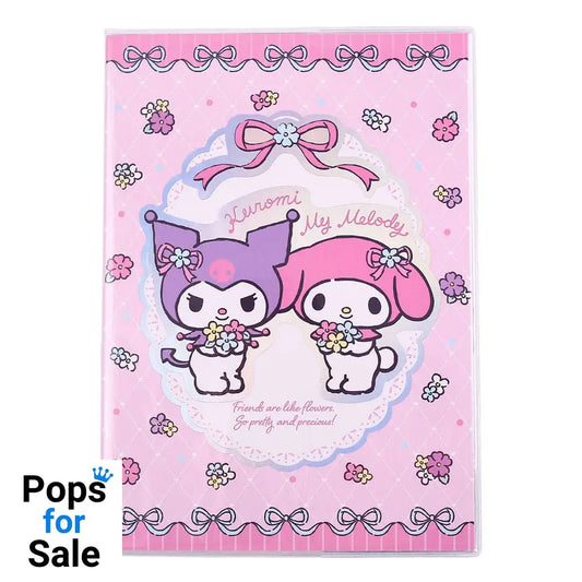 Sanrio Notebook Kuromi & My Melody Pastel Flower Holographic Checkered